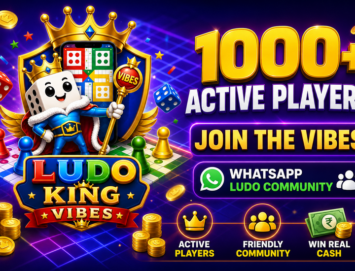 Ludo King Vibes — 1000+ active players in India's most trusted WhatsApp Ludo community